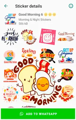 Good Morning Stickers android App screenshot 4